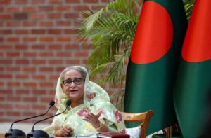 Ms Sheikh Hasina resigned and left the country on Monday